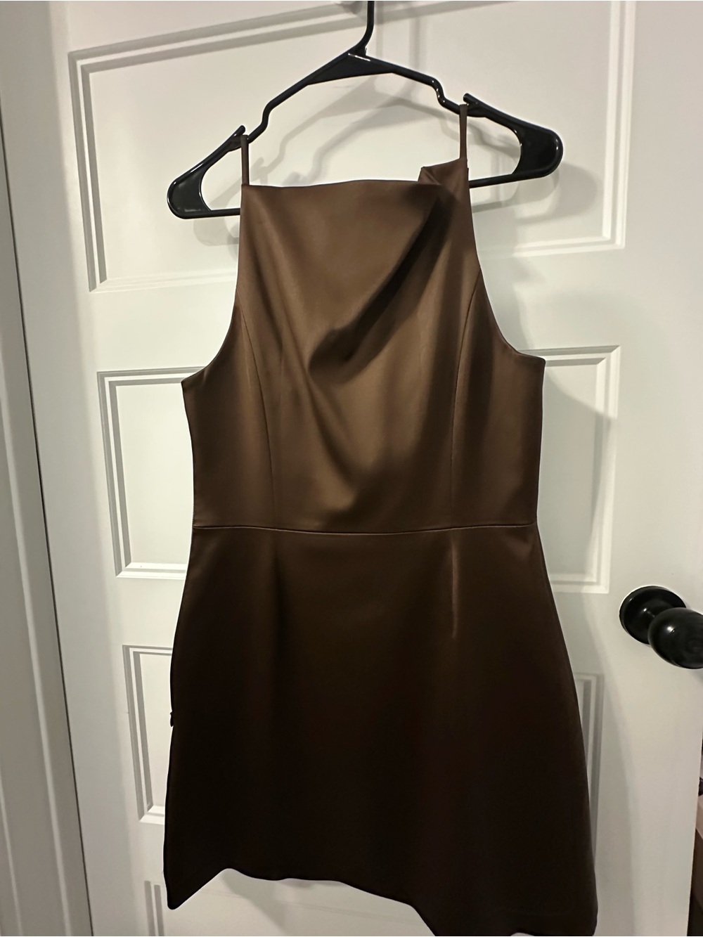 Wilfred Brown Satin Mini Dress - Picture 7 of 7